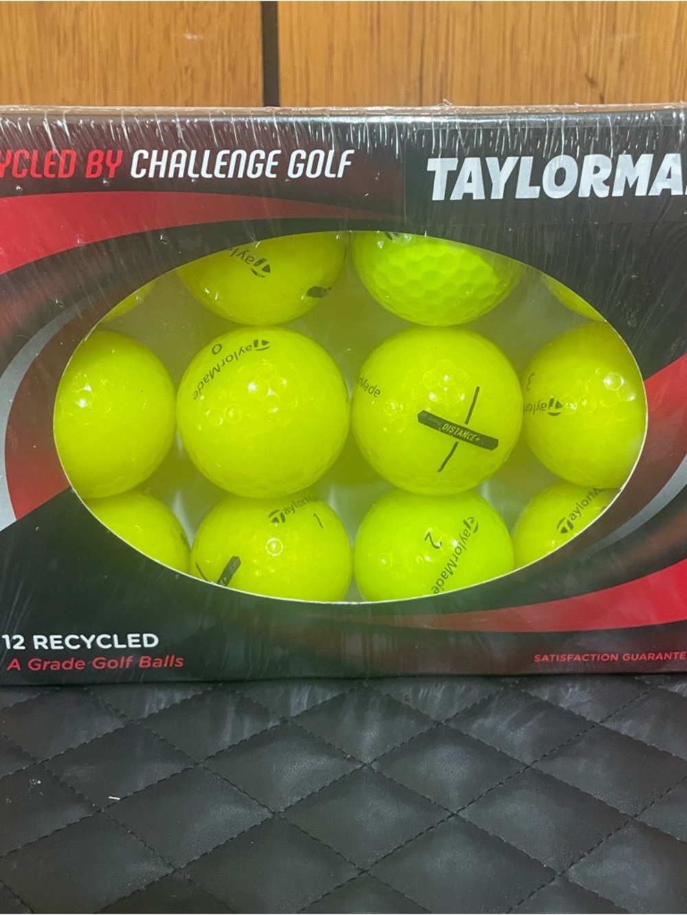 TaylorMade Neon Yellow Golf Ball Pack - 12 Recycled Balls